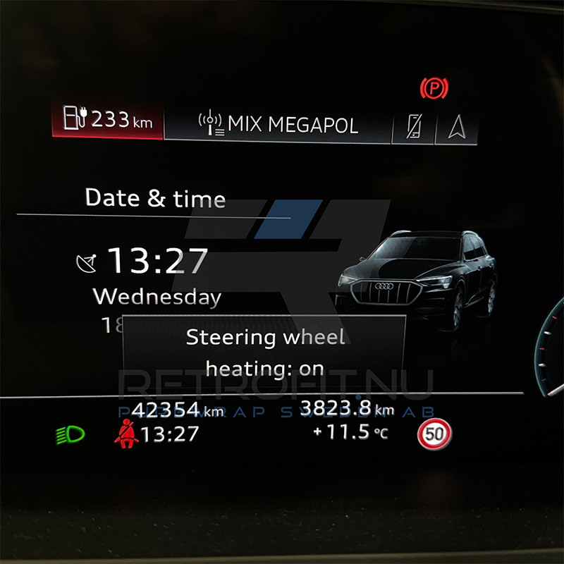 Audi e-tron GE – Uppvärmd ratt Aktivering Audi 1 - Retrofit.nu - Shop 